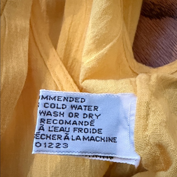 Vintage Ports sz 10 (fits smaller) Marigold Yellow Sleeveless Shirtdress pockets - Picture 12 of 13